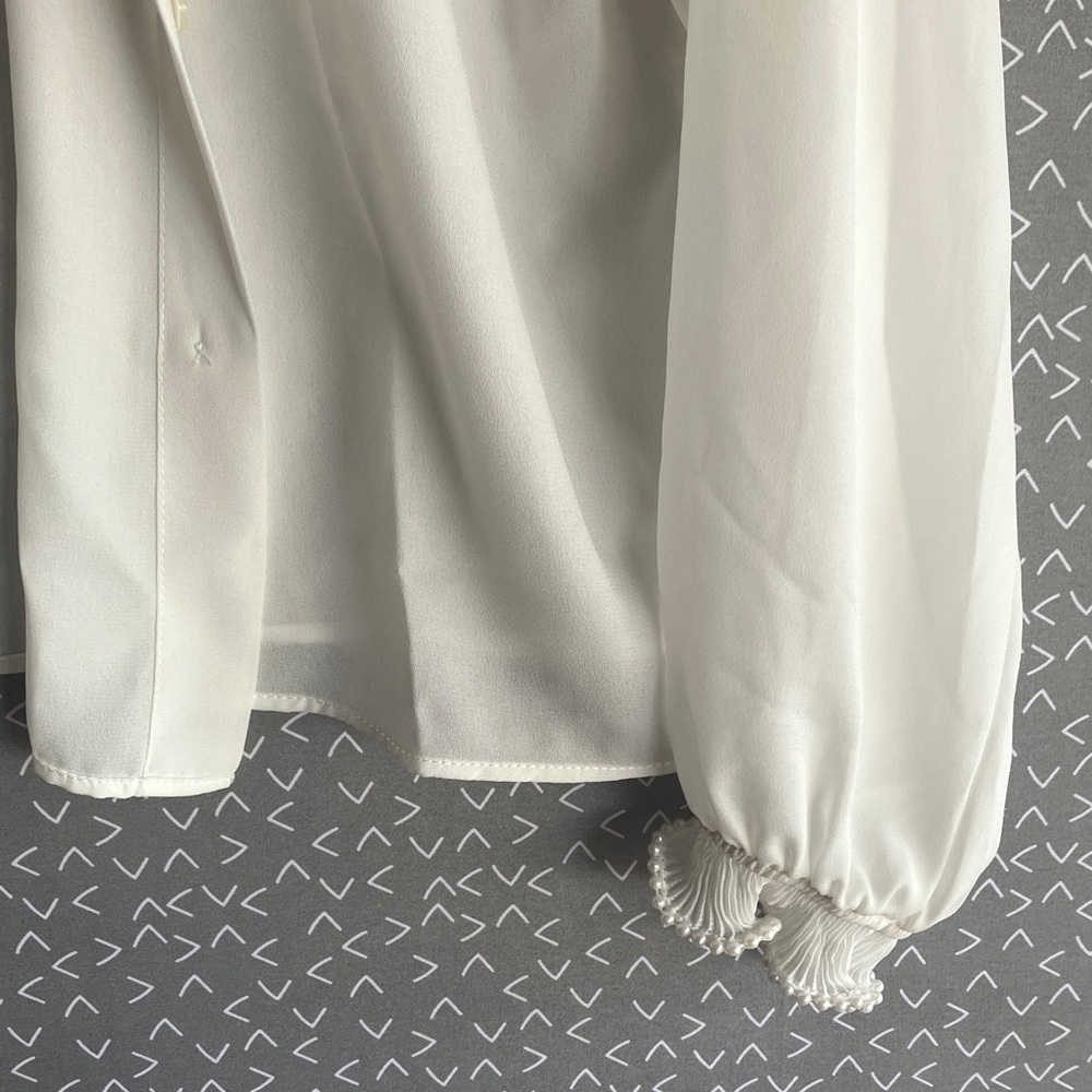 Zara White Button-Up Blouse - Picture 3 of 6